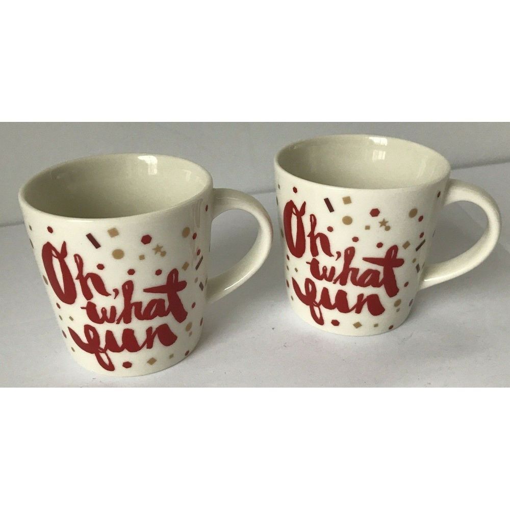2014‎ STARBUCKS "OH WHAT FUN" HOLIDAY ESPRESSO CUP 3 OZ. MINT!